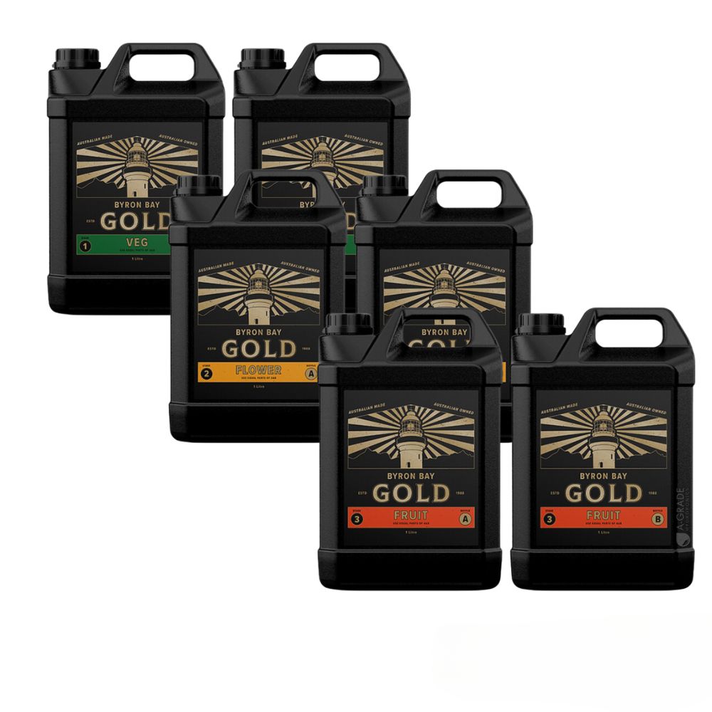 BYRON BAY GOLD - Slab of Gold Hydroponic Nutrients Box Set - A-Grade Hydroponics