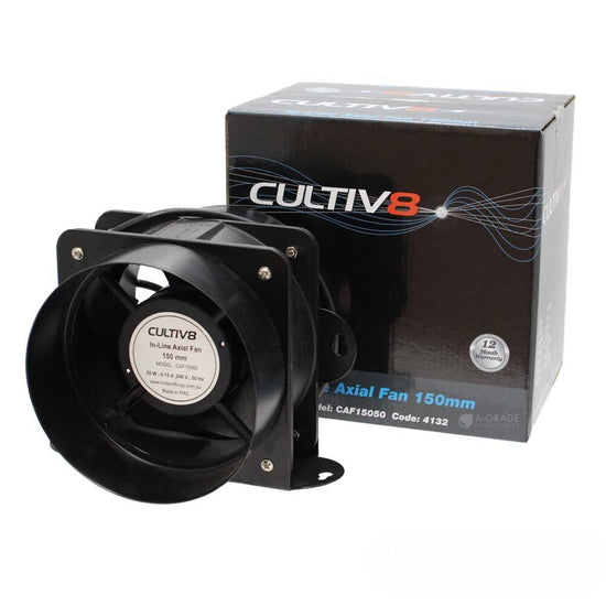 CULTIV8 150mm Inline Fan - A-Grade Hydroponics