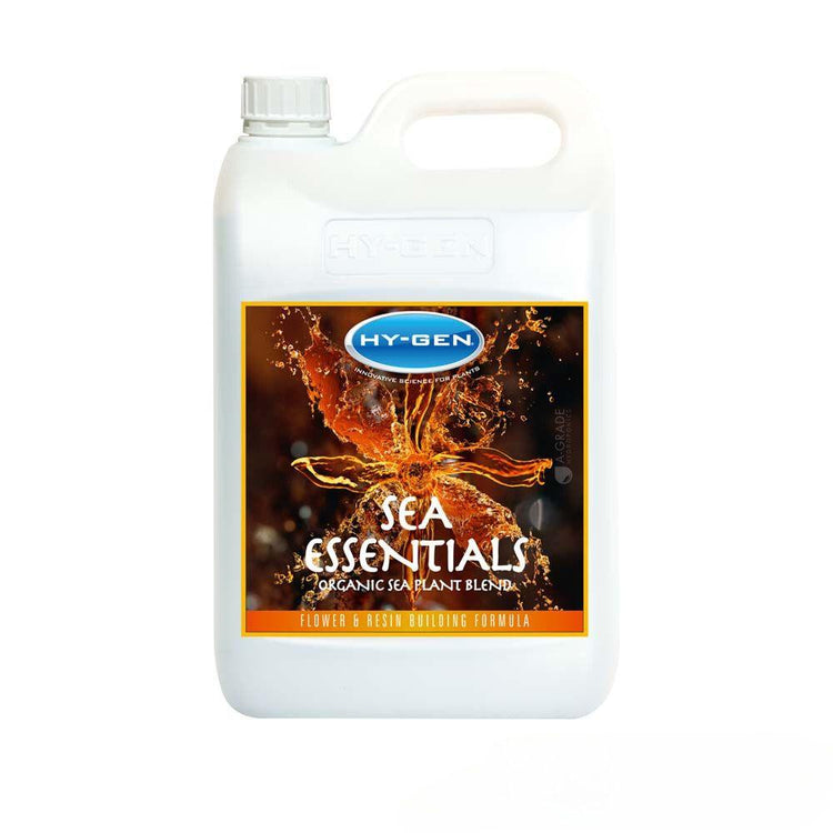 Hy-Gen Sea Essentials 5L organic sea plant blend nutrient solution for flowers and resin building, natural plant growth supplement.