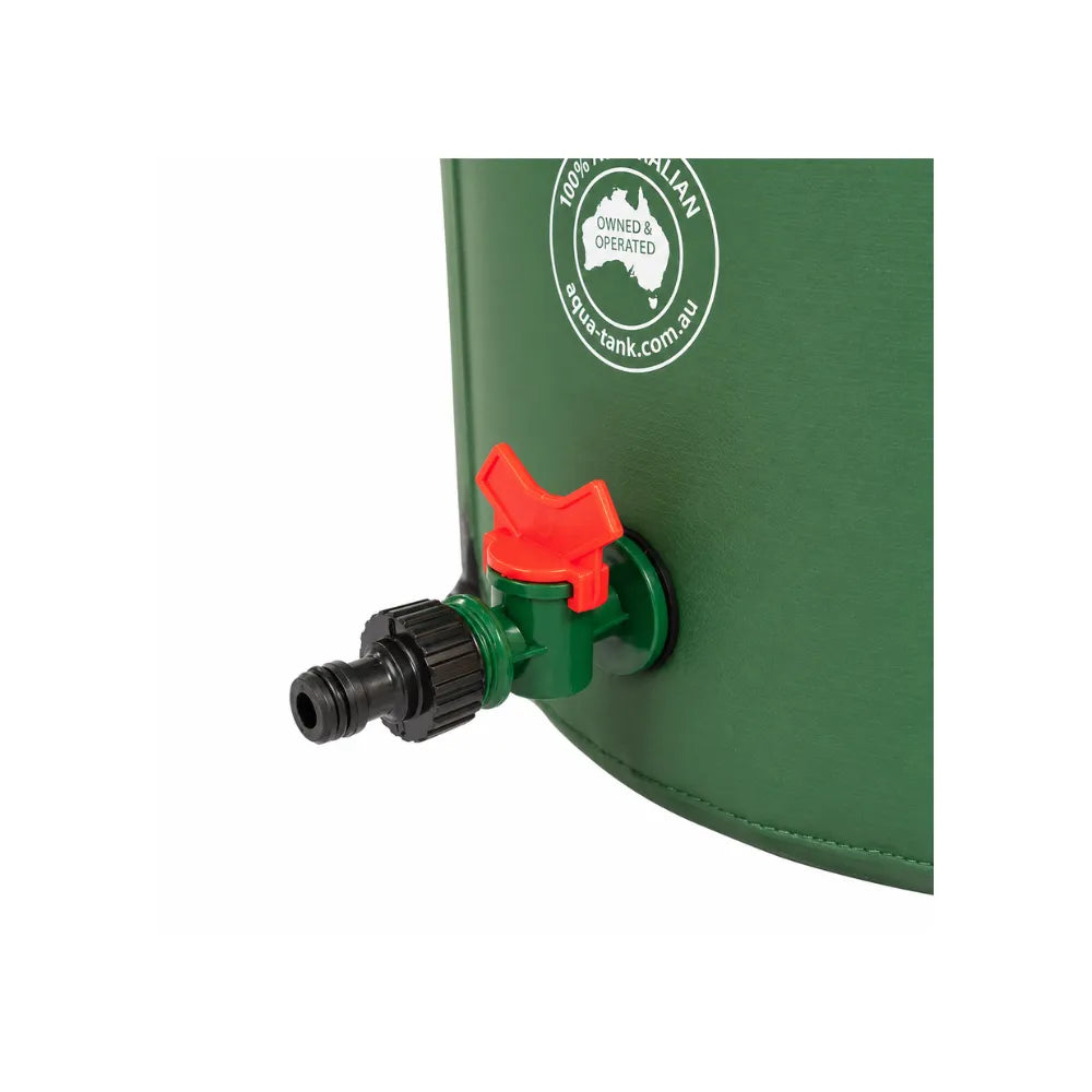 Aqua-Tank foldable rainwater tank with tap outlet valve, portable water storage for garden and hydroponics