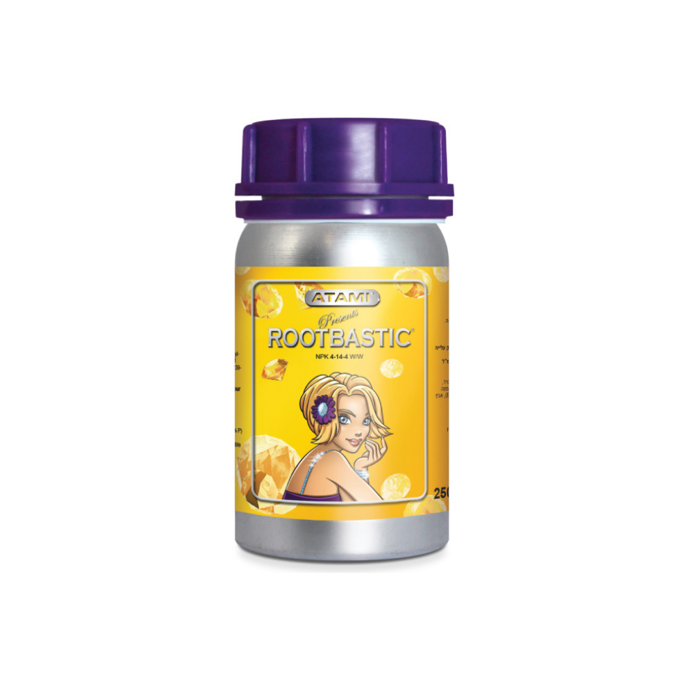 Atami Rootbastic 250ml root stimulator, liquid fertiliser for strong root development in hydroponic and soil plants.