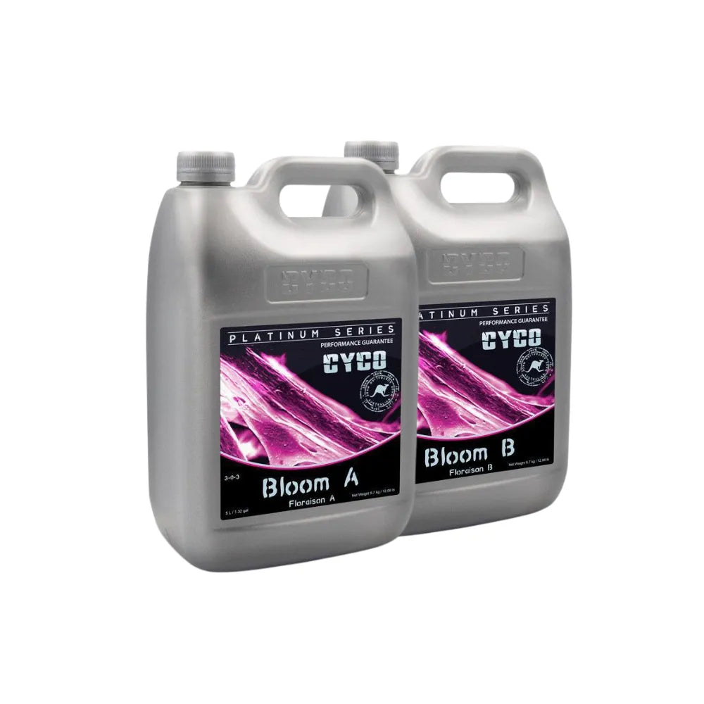 CYCO Bloom A & Bloom B 5L containers plant nutrient solution for flowering stage hydroponics