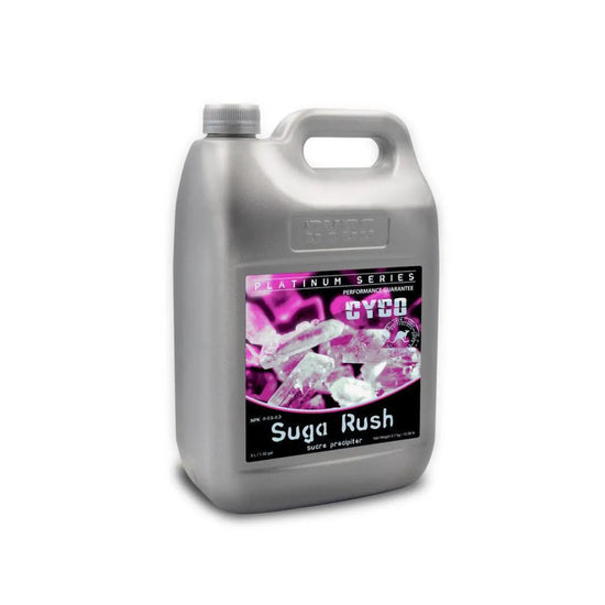 CYCO Suga Rush carbohydrate booster 5L hydroponic nutrient, premium sugar-based formula for improved terpene production and plant performance