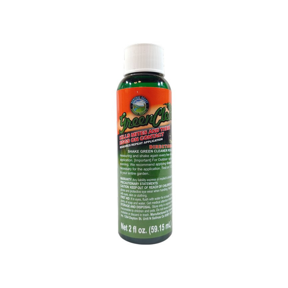 Green Cleaner 59.15ml garden spray – organic pesticide for killing mites and their eggs, safe pest control for plants and hydroponics.