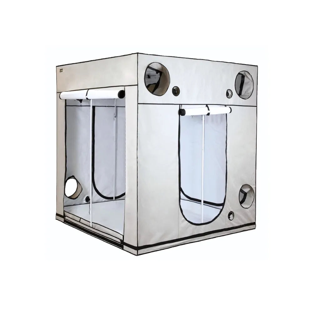 Homebox Ambient Q200+ large indoor grow tent with reflective interior, dual zip access doors and multiple ventilation ports for hydroponic grow rooms
