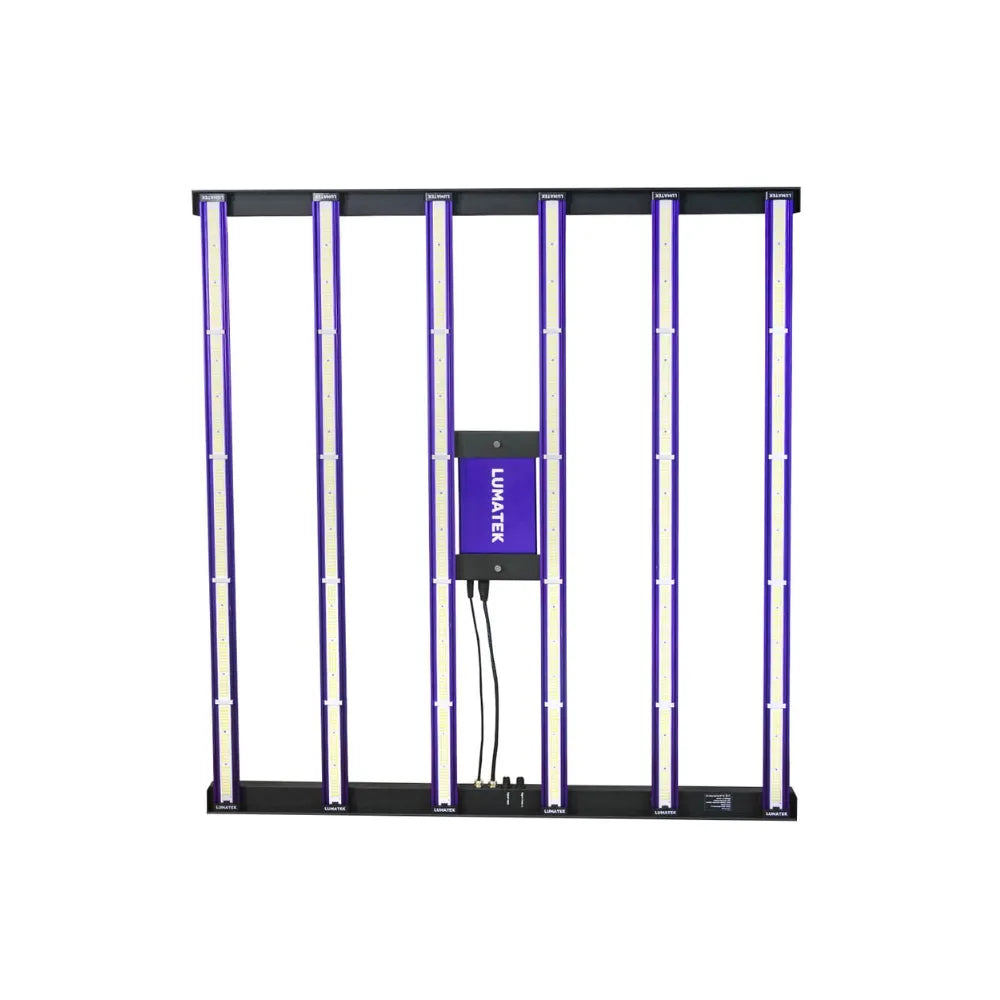 Lumatek Zeus 600W Pro 3.1 LED grow light under view – full spectrum multi-bar LED grow light fixture designed for hydroponics, indoor plants and high-yield grow tents.