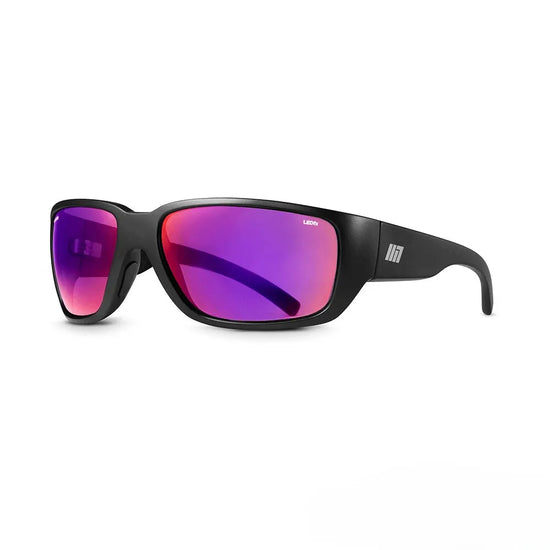 METHOD SEVEN Agent 939 FX LED grow glasses with black frame and mirrored lenses for eye protection in indoor grow rooms.