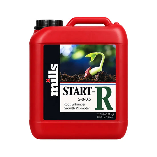 Mills Start-R 5L. For vigorous root growth and plant health in coco and hydro.