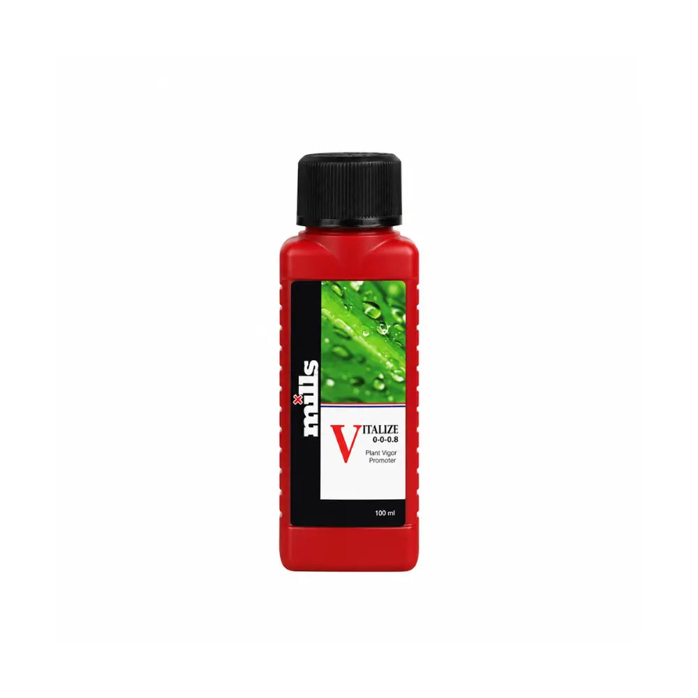 Mills Vitalize 100ml. Mono-silicic acid additive to strengthen the cell walls of plants in an hydroponic grow set up.