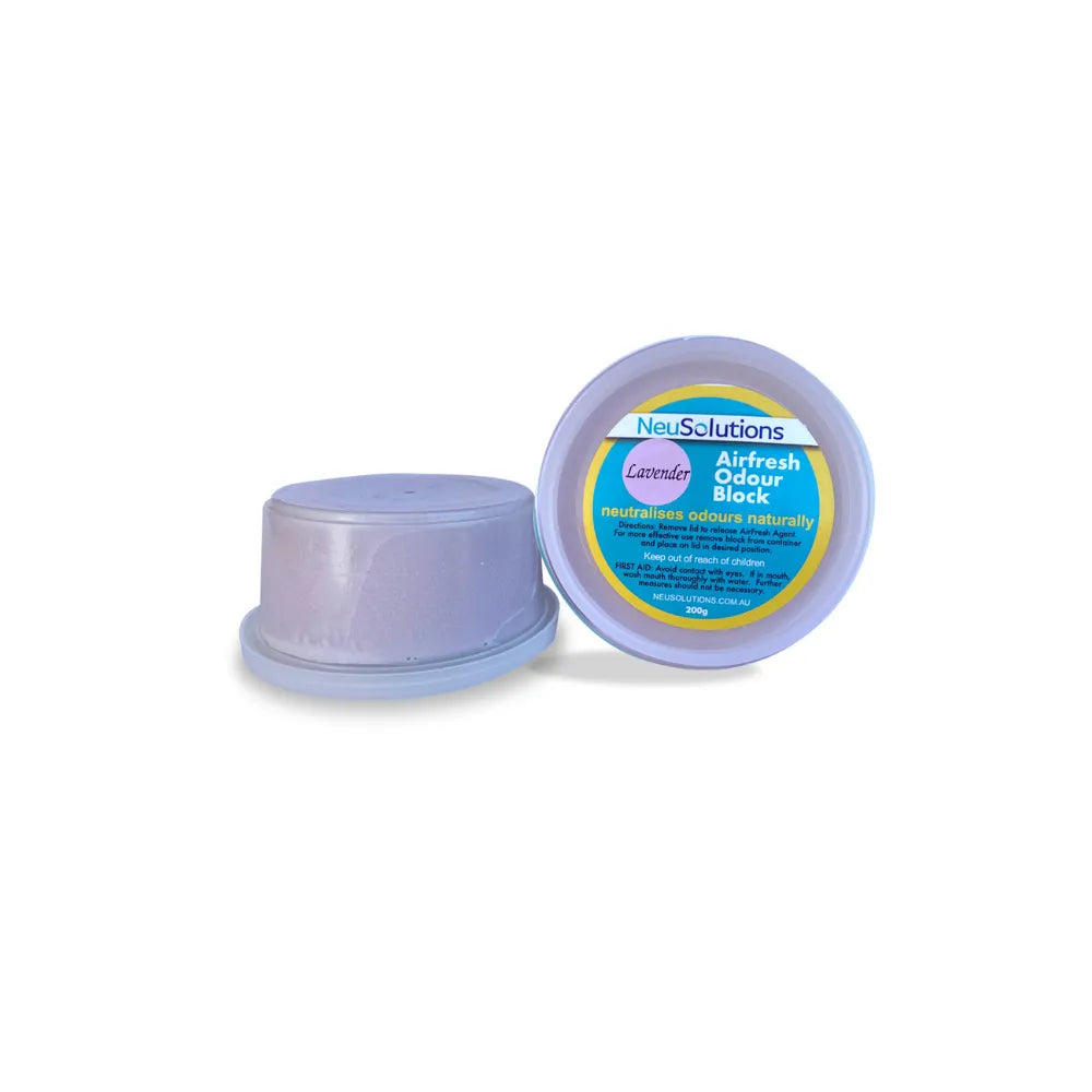 NeuSolutions Lavender Airfresh Odour Block 200g – lavender-scented hydroponic odour control for grow rooms and indoor gardens, neutralises odours naturally.