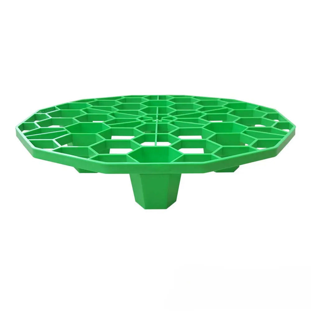 Green G-Pot Grid pot riser for improved plant drainage, hydroponic run-off collection and root rot prevention.