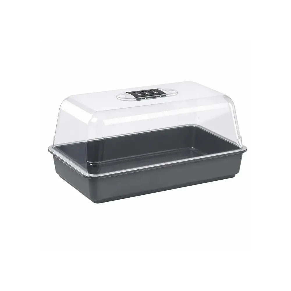 Medium Stewart propagator with clear humidity dome and vented lid, ideal seed raising tray for cuttings and seedlings in hydroponic and indoor growing systems