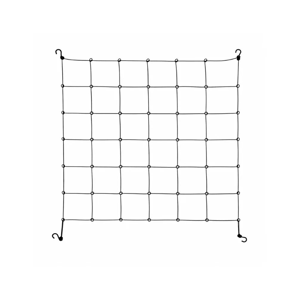 SCROG tent netting 1.45m x 1.45m stretch grow support net with 36-square mesh for hydroponic plant training and even canopy growth in grow tents.