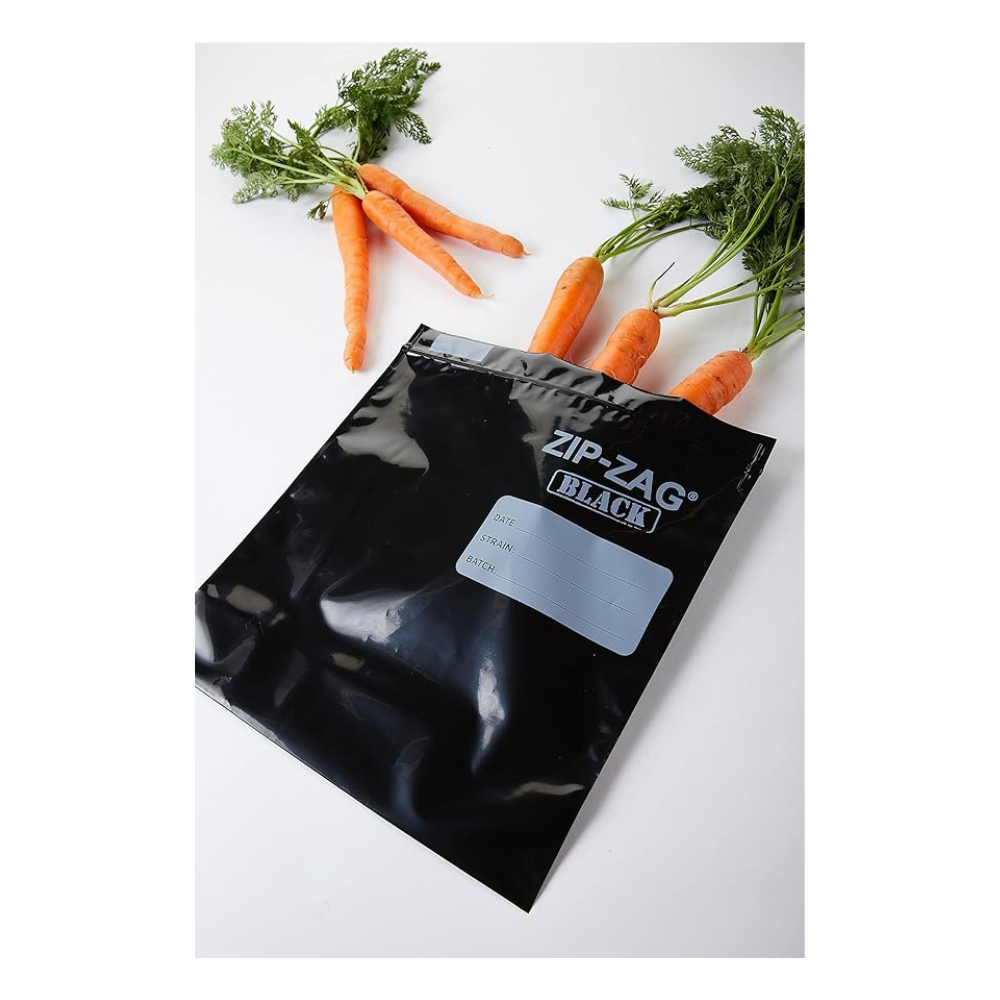 ZIP-ZAG Bag Black 250gms|10 Pack - A-Grade Hydroponics