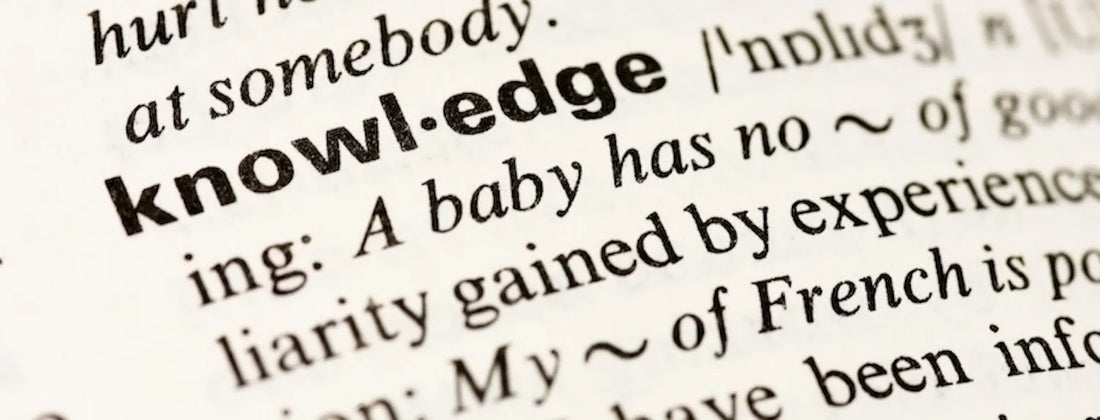 Close-up of a dictionary page showing the definition of the word "knowledge" — plant breeding glossary for hydroponic growers