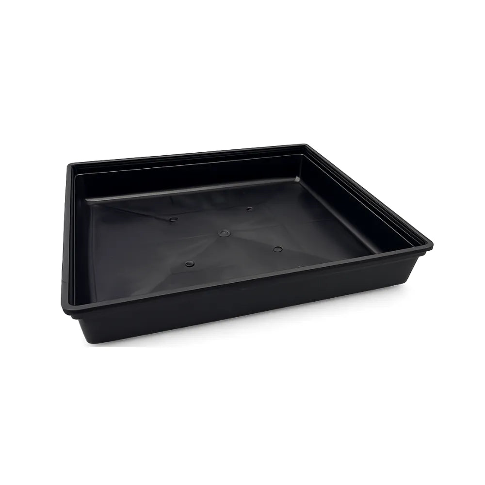 Black waterproof drip tray base for seedling propagation and indoor plant growing