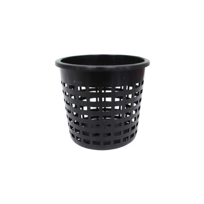 80mm black net pot for hydroponics, durable mesh design for aeration and healthy root development
