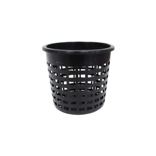 80mm black net pot for hydroponics, durable mesh design for aeration and healthy root development