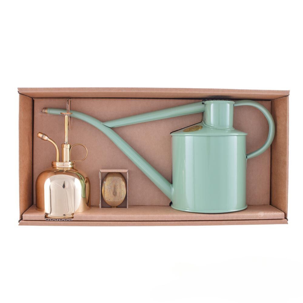 Classic Watering Set- Sage &amp; Brass Mist - A-Grade Hydroponics
