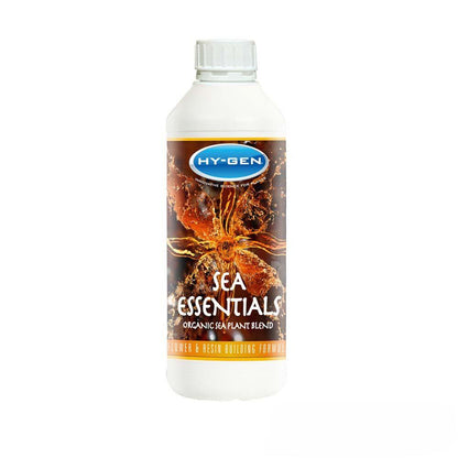 Hy-Gen Sea Essentials 1L organic sea plant blend nutrient solution for flowers and resin building, natural plant growth supplement.