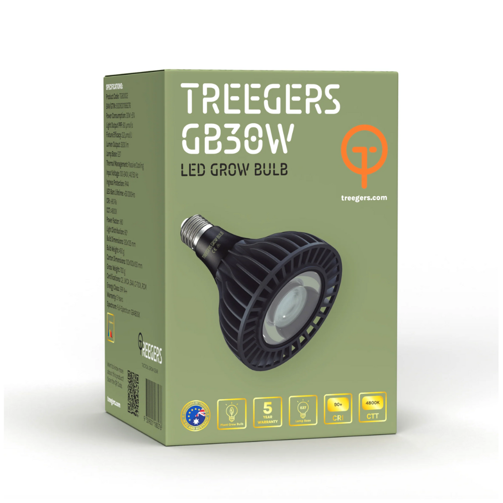 Treegers GB30W LED Grow Bulb - A-Grade Hydroponics