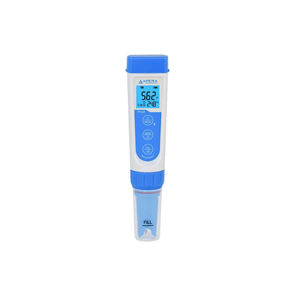 APERA PH60 premium waterproof pocket pH tester kit for hydroponics, water quality testing and nutrient solution monitoring.