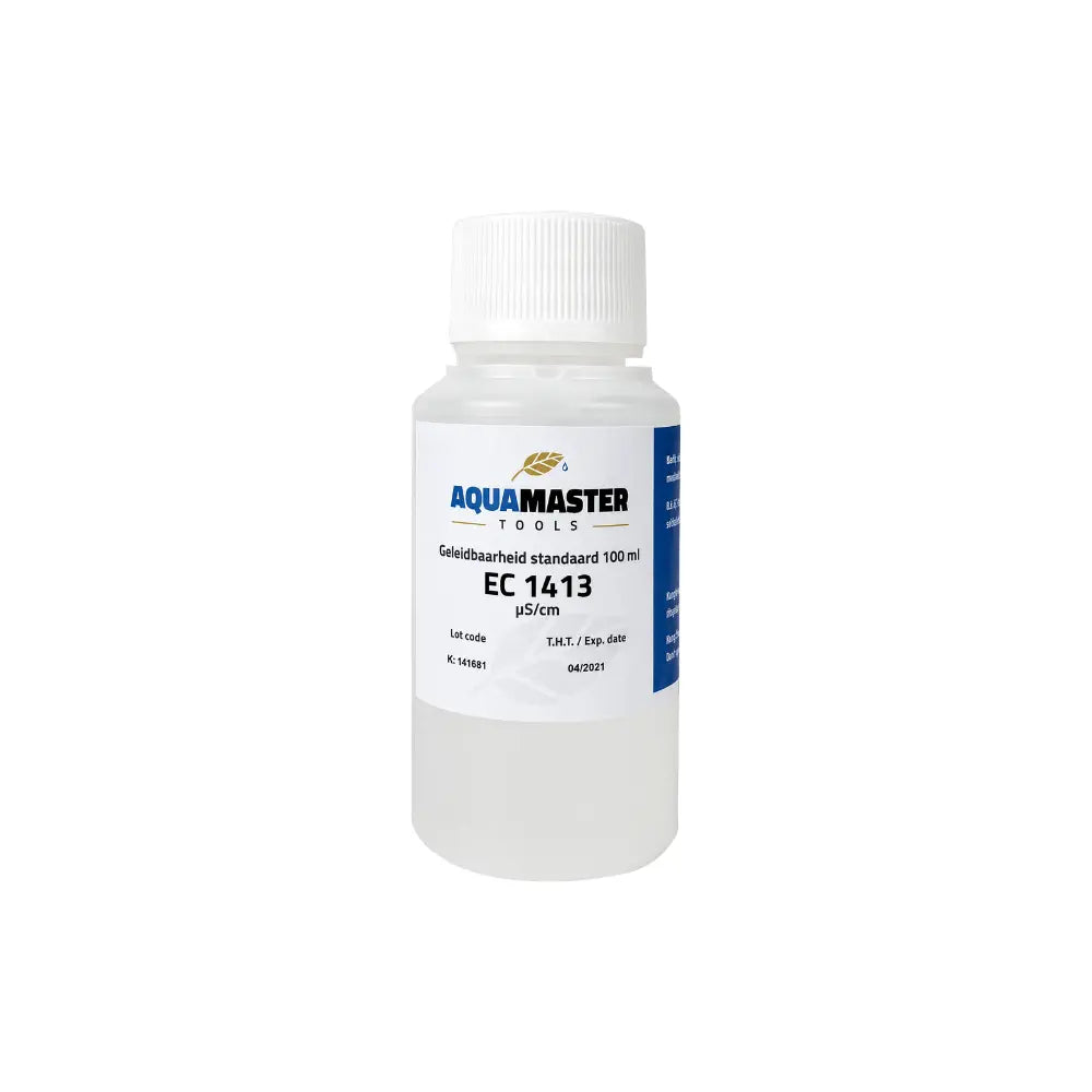 Aqua Master Tools EC 1413 conductivity calibration solution for hydroponic EC meters, 100ml bottle