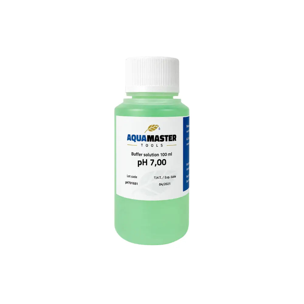 Aqua Master Tools pH 7.00 buffer solution for calibrating hydroponic pH meters, 100ml bottle