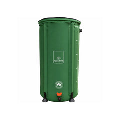 AQUA-TANK 100L foldable rainwater tank with tap outlet and level indicator, portable water storage for garden and hydroponics