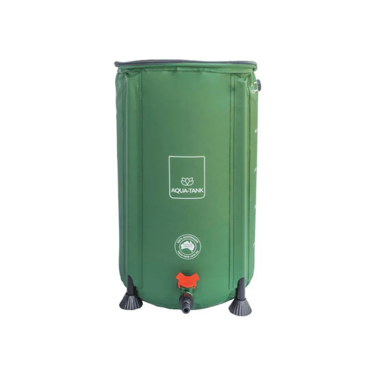 AQUA-TANK 50L collapsible water reservoir with sturdy legs and drainage tap, ideal for rainwater collection and irrigation