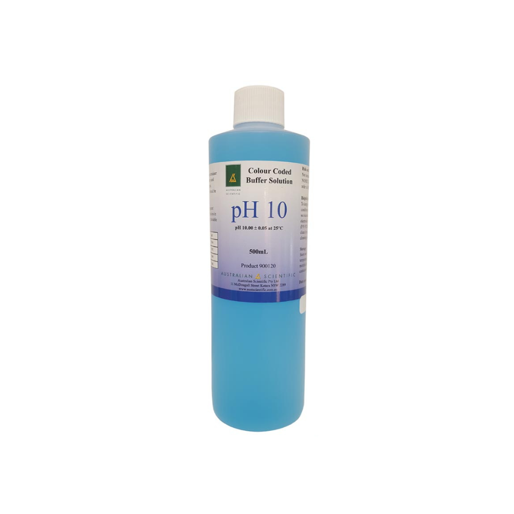 AUSTRALIAN SCIENTIFIC pH 10.0 Calibration Solution 500ml - A-Grade Hydroponics