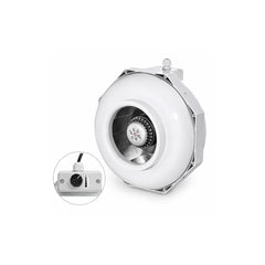 CAN-FAN RK 100LS/270 centrifugal inline fan with integrated 4-speed controller for grow tent ventilation