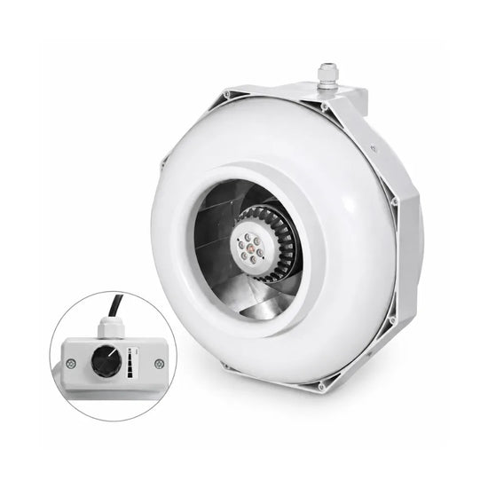 CAN-FAN RK 150S/460 centrifugal inline fan with speed controller for hydroponic grow tent ventilation