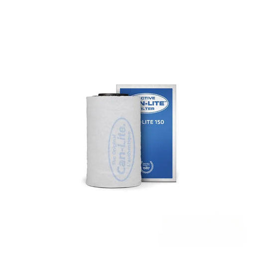 CAN-Lite 150PL 100mm or 125mm flange carbon filter for small grow tents with odour control and clean air filtration using activated carbon