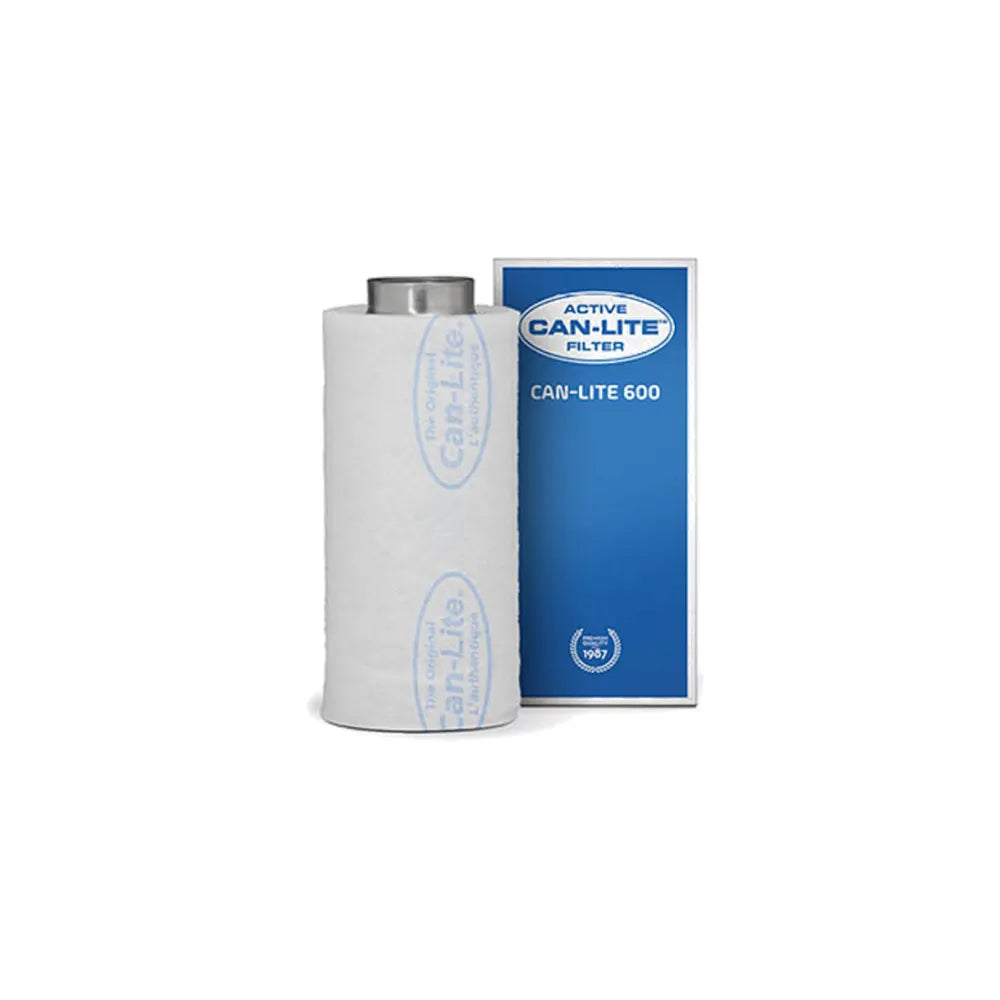 CAN-Lite 600S carbon filter for hydroponic grow room odour control and clean air intake with activated carbon filtration