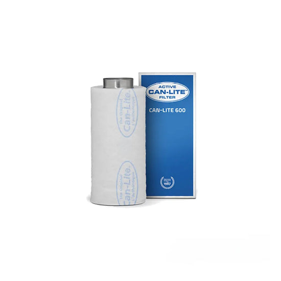 CAN-Lite 600S carbon filter for hydroponic grow room odour control and clean air intake with activated carbon filtration