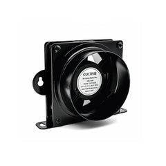 CULTIV8 100mm inline fan with steel body for hydroponic grow room ventilation and propagation tent airflow.