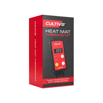 CULTIV8 heat mat thermostat controller box for seedling propagation and indoor hydroponic growing