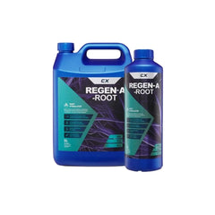 CX Horticulture Regen-A-Root root stimulator bottles 5L and 1L, plant root growth enhancer nutrient solution for hydroponics and soil gardening
