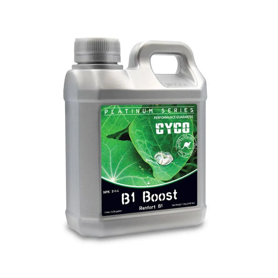 CYCO Platinum Series B1 Boost 1L vitamin B1 plant growth additive, small bottle, hydroponic root stimulant for plant health and stress support