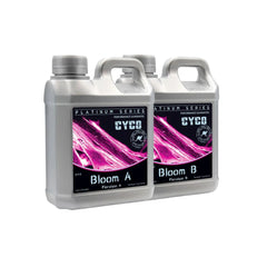 CYCO Platinum Series Bloom A & B nutrient set 1L bottles hydroponic flowering fertiliser