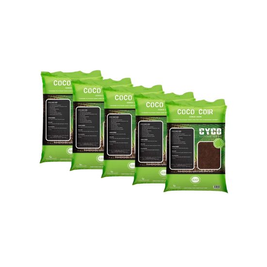 CYCO Coco Coir 5-pack hydroponic coco peat bags, professional growing media for plants, ideal for indoor and outdoor cultivation