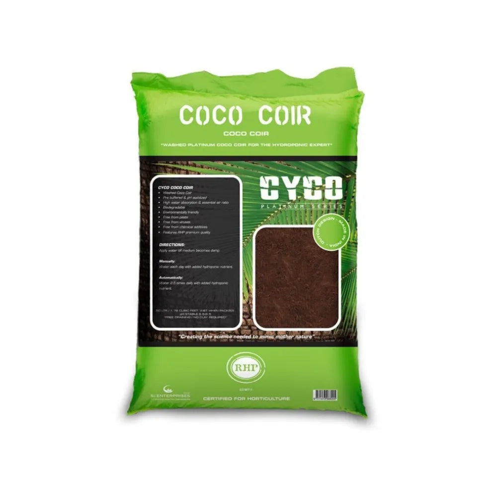 CYCO Coco Coir single bag premium coco peat growing medium, hydroponic substrate for healthy plant growth and root development