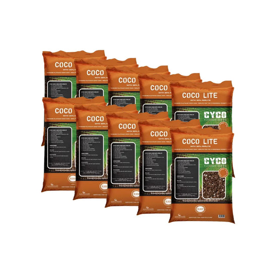 CYCO Coco Lite 70/30 coco perlite mix hydroponic growing medium 10-pack, premium coco coir with perlite for improved drainage and aeration