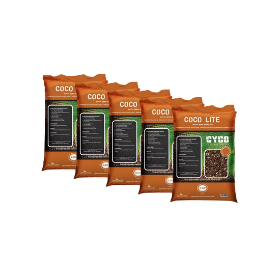 CYCO Coco Lite 5-pack 70/30 coco perlite mix bags, professional hydroponic substrate for indoor plants and high-performance growing