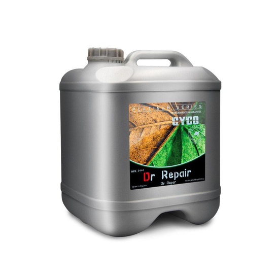 CYCO Dr Repair Platinum Series supplement, hydroponic additive for plant recovery, enhanced vitality and stress resistance. 20L available for pre-order.