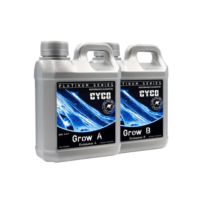 CYCO Platinum Series Grow A &amp; B nutrient set 1L bottles hydroponic vegetative growth fertiliser