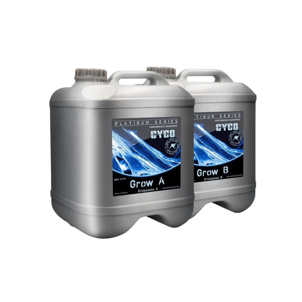 CYCO Grow A &amp; B nutrient solution set 20L containers premium hydroponic grow nutrients