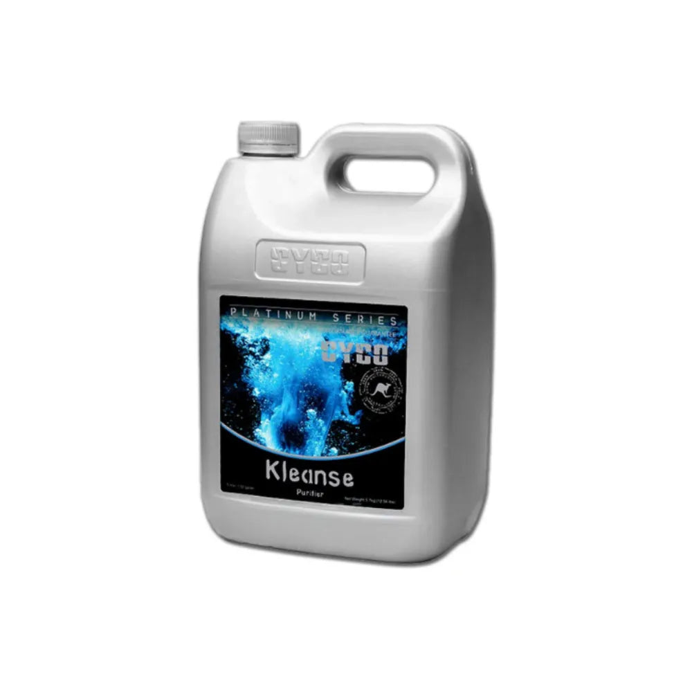 Cyco Platinum Series Kleanse  5L bottle for grow medium flushing in hydroponic gardening.