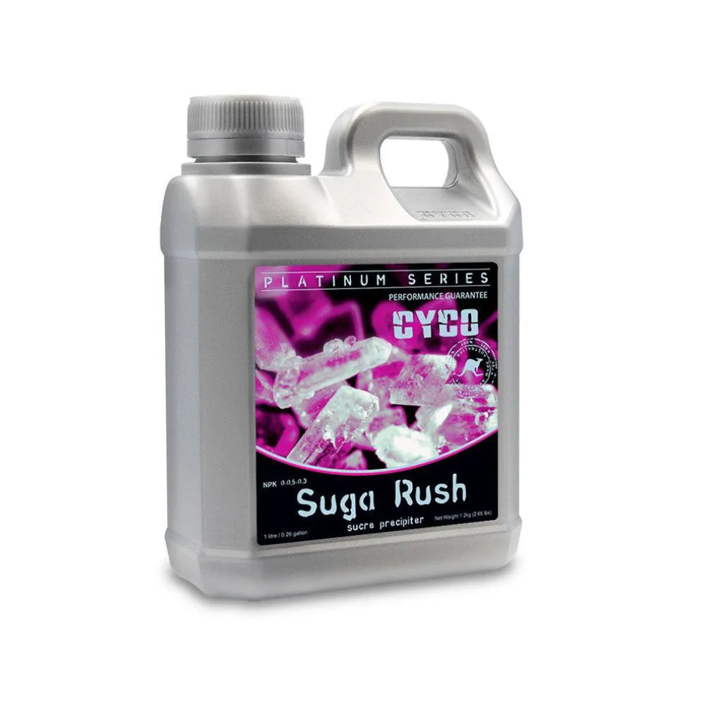 CYCO Suga Rush carbohydrate booster 1L hydroponic additive, enhances aroma, flavour and flower yield during bloom stage